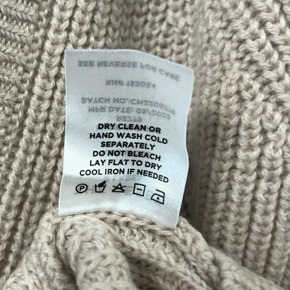 The Reset R Label Must Have V Neck Wool Sweater Balloon Sleeve Natural Size S - Picture 8 of 8